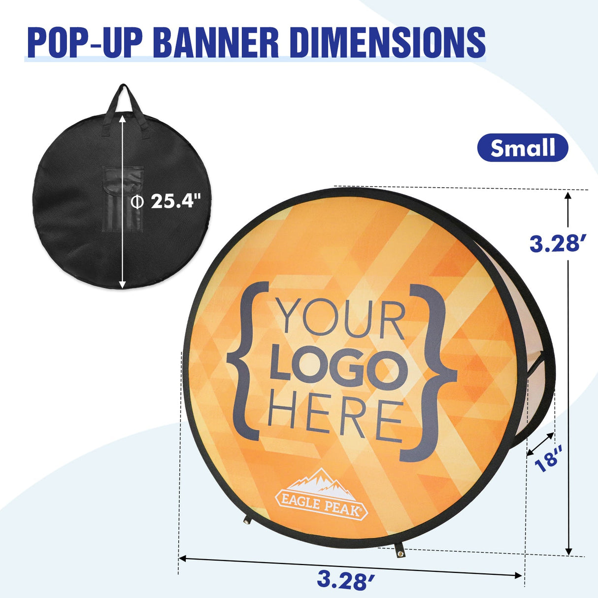 Custom A Frame Pop Up Banner Display, Vertical/Triangle/Oval/Circle/Horizontal - Eagle Peak Custom Canopy Tent