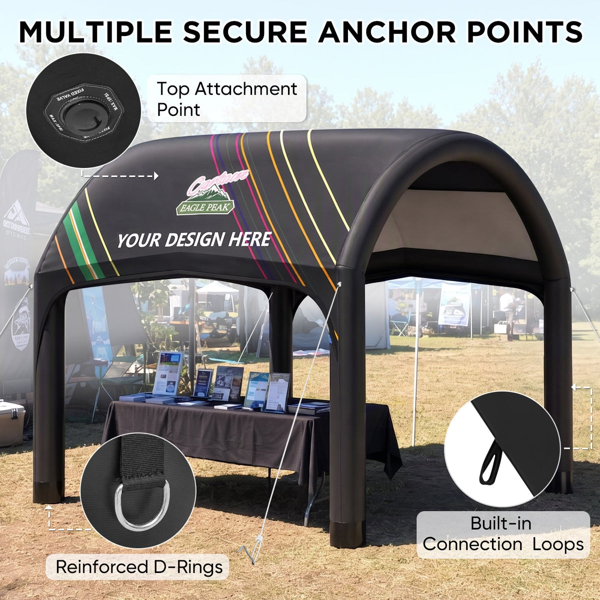 Custom Inflatable Event Tent with Logo, Cave Tent - Eagle Peak®