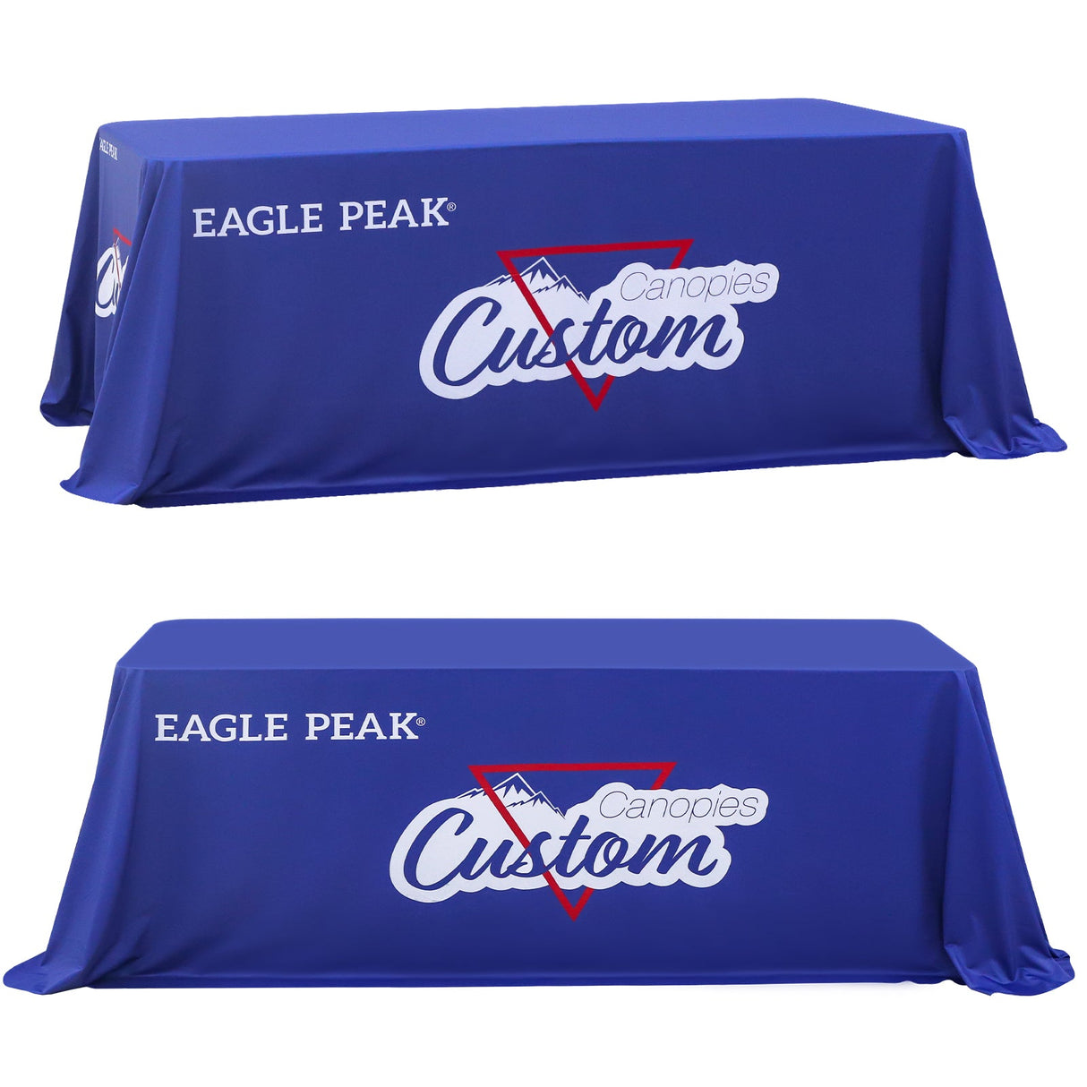 Custom Logo Table Cloth Personalized Table Cover with Your Logo, 4ft/6ft/8ft - Eagle Peak Custom Canopy Tent