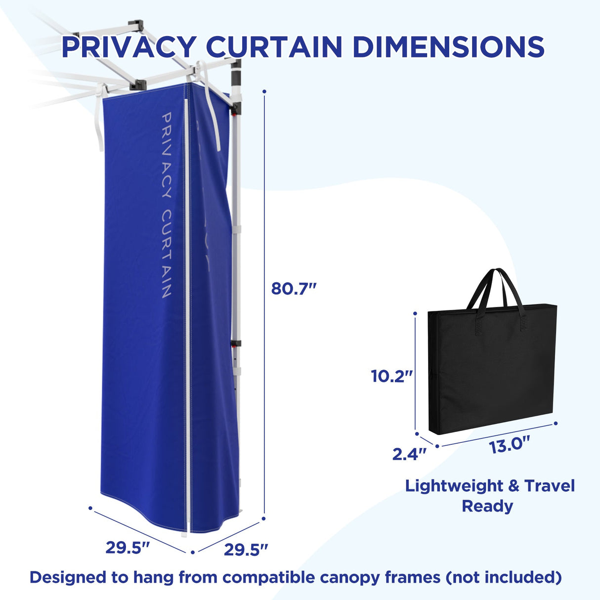 Custom Printed Changing Room for Pop Up Canopy Fits Canopies with Cross Bars 55.1”L x 55.1”W x 80.7”H/ 29.5" L x 29.5" W x 80.7" H - Eagle Peak Custom Canopy Tent