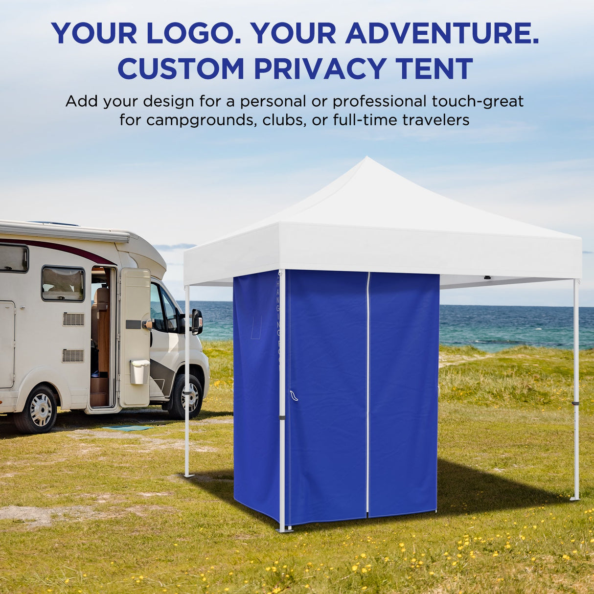 Custom Printed Changing Room for Pop Up Canopy Fits Canopies with Cross Bars 55.1”L x 55.1”W x 80.7”H/ 29.5" L x 29.5" W x 80.7" H - Eagle Peak Custom Canopy Tent