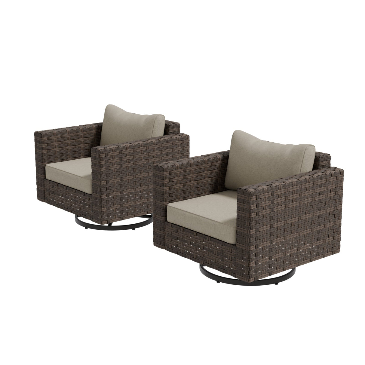 EAGLE PEAK Harbor Haven 1 PC, 2 PCS, 4 PCS Wicker Swivel Rocker Patio Chair - Eagle Peak Custom Canopy Tent