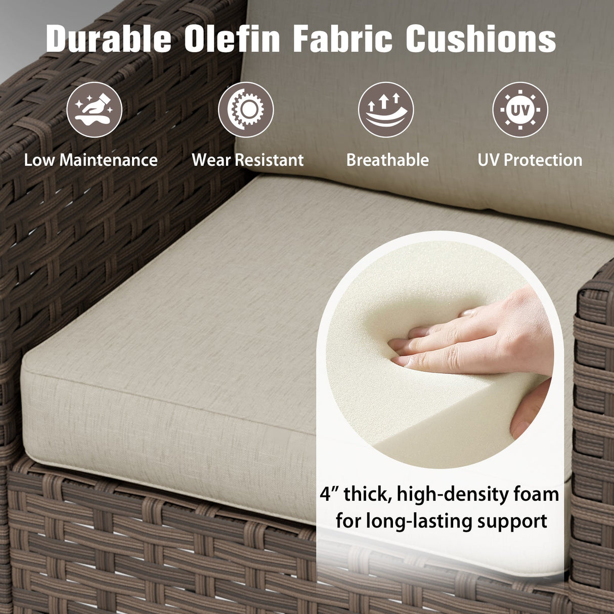 EAGLE PEAK Harbor Haven 1 PC,2 PCS, 4PCS Wicker Patio Chair - Eagle Peak Custom Canopy Tent