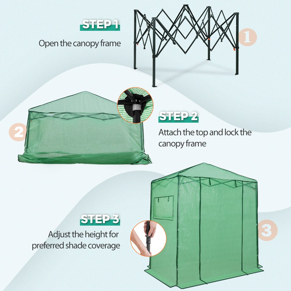 Easy Fast Setup Instant 6x4 Walk - in Indoor/Outdoor Greenhouse - Eagle Peak