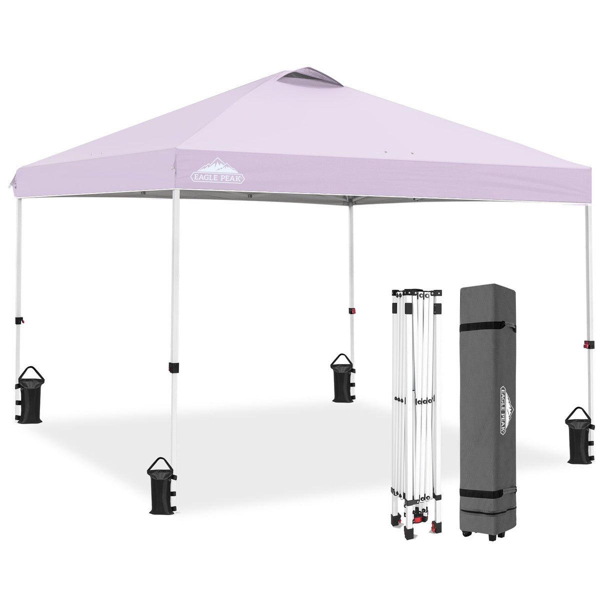 Easy Setup Straight Leg 10x10 Pop Up Canopy Tent w/ 100 sqft of Shade - Eagle Peak Custom Canopy Tent