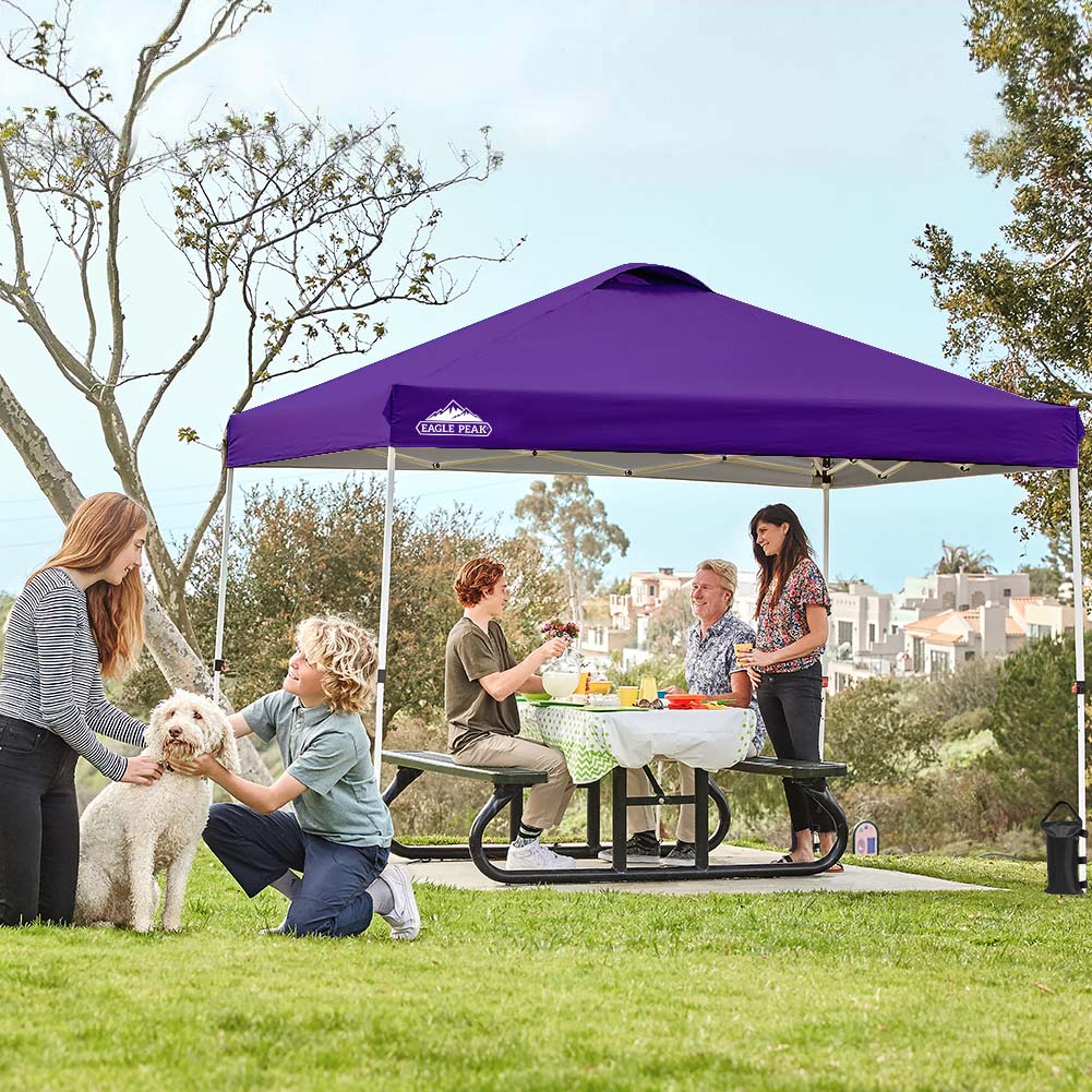 Easy Setup Straight Leg 10x10 Pop Up Canopy Tent w/ 100 sqft of Shade - Eagle Peak Custom Canopy Tent