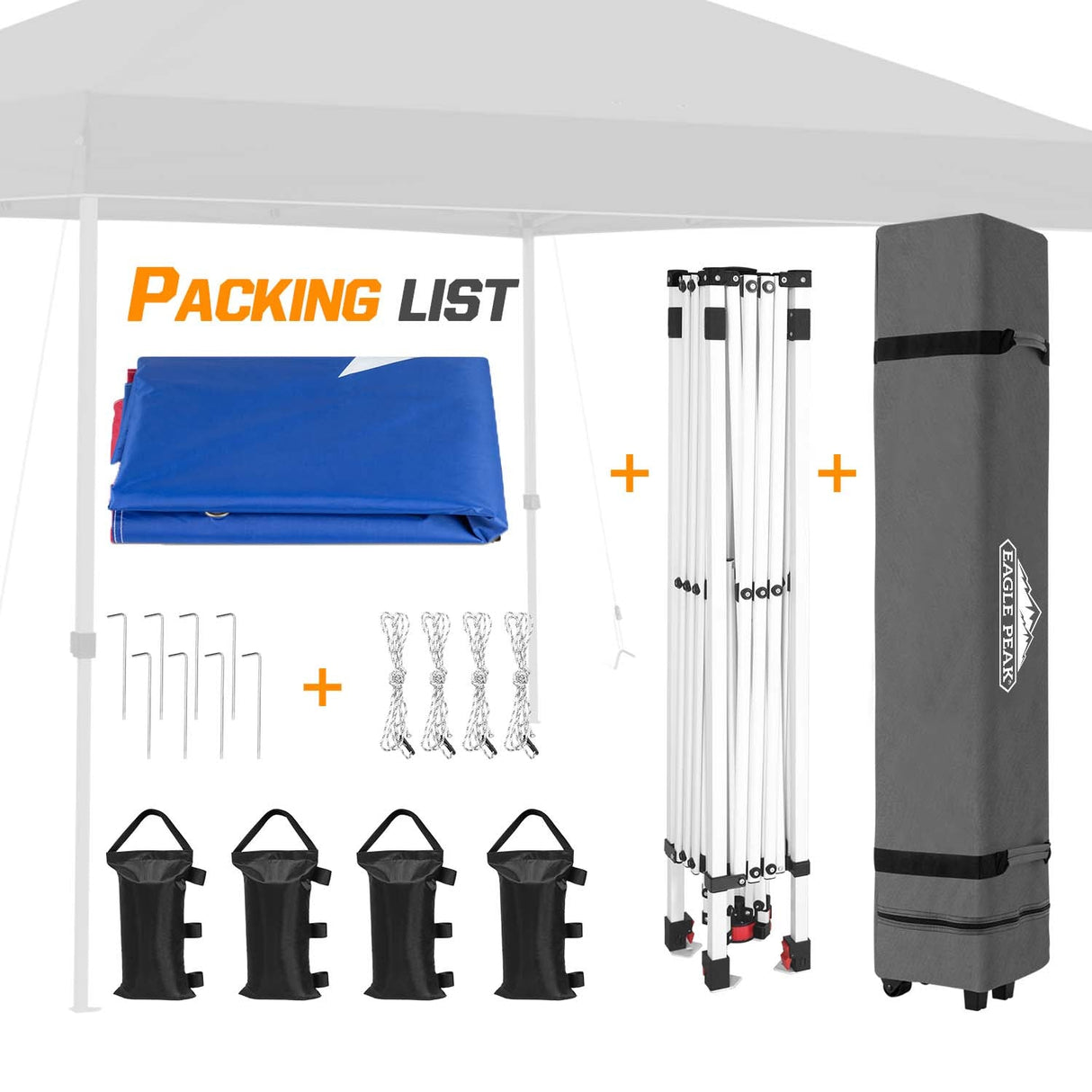Easy Setup Straight Leg 10x10 Pop Up Canopy Tent w/ 100 sqft of Shade - Eagle Peak Custom Canopy Tent