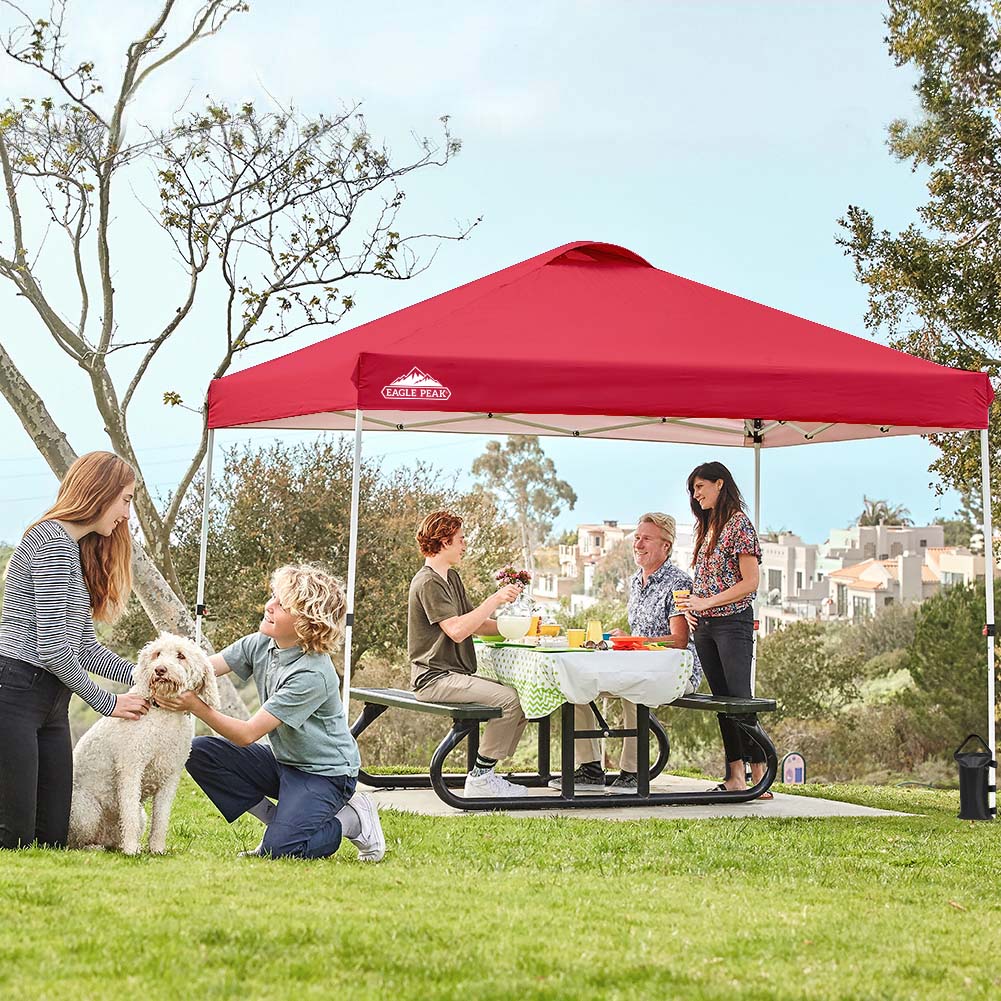 Easy Setup Straight Leg 10x10 Pop Up Canopy Tent w/ 100 sqft of Shade - Eagle Peak Custom Canopy Tent