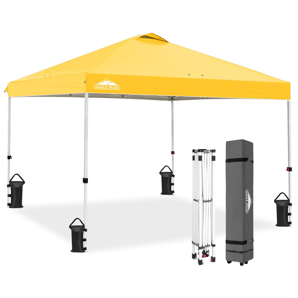 Easy Setup Straight Leg 10x10 Pop Up Canopy Tent w/ 100 sqft of Shade - Eagle Peak Custom Canopy Tent