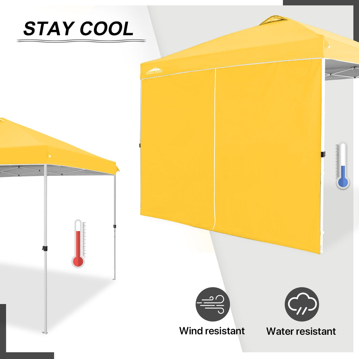 Entry Wall Panel with Zipper for 10x10 Straight Leg Canopy only, 1 Sidewall - Eagle Peak Custom Canopy Tent