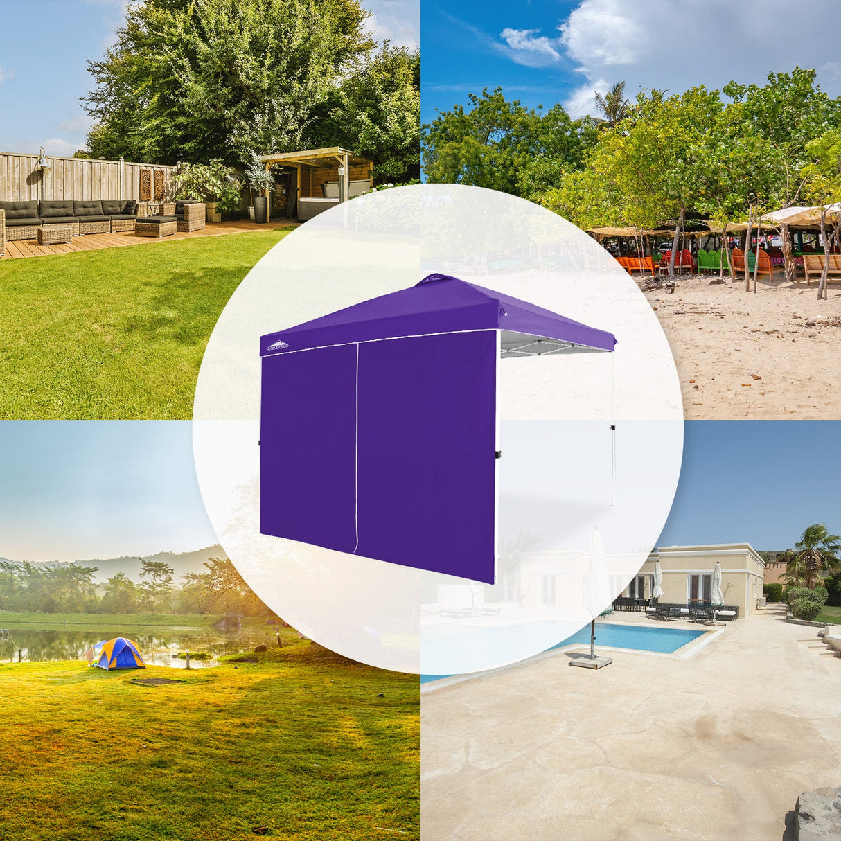 Entry Wall Panel with Zipper for 10x10 Straight Leg Canopy only, 1 Sidewall - Eagle Peak Custom Canopy Tent