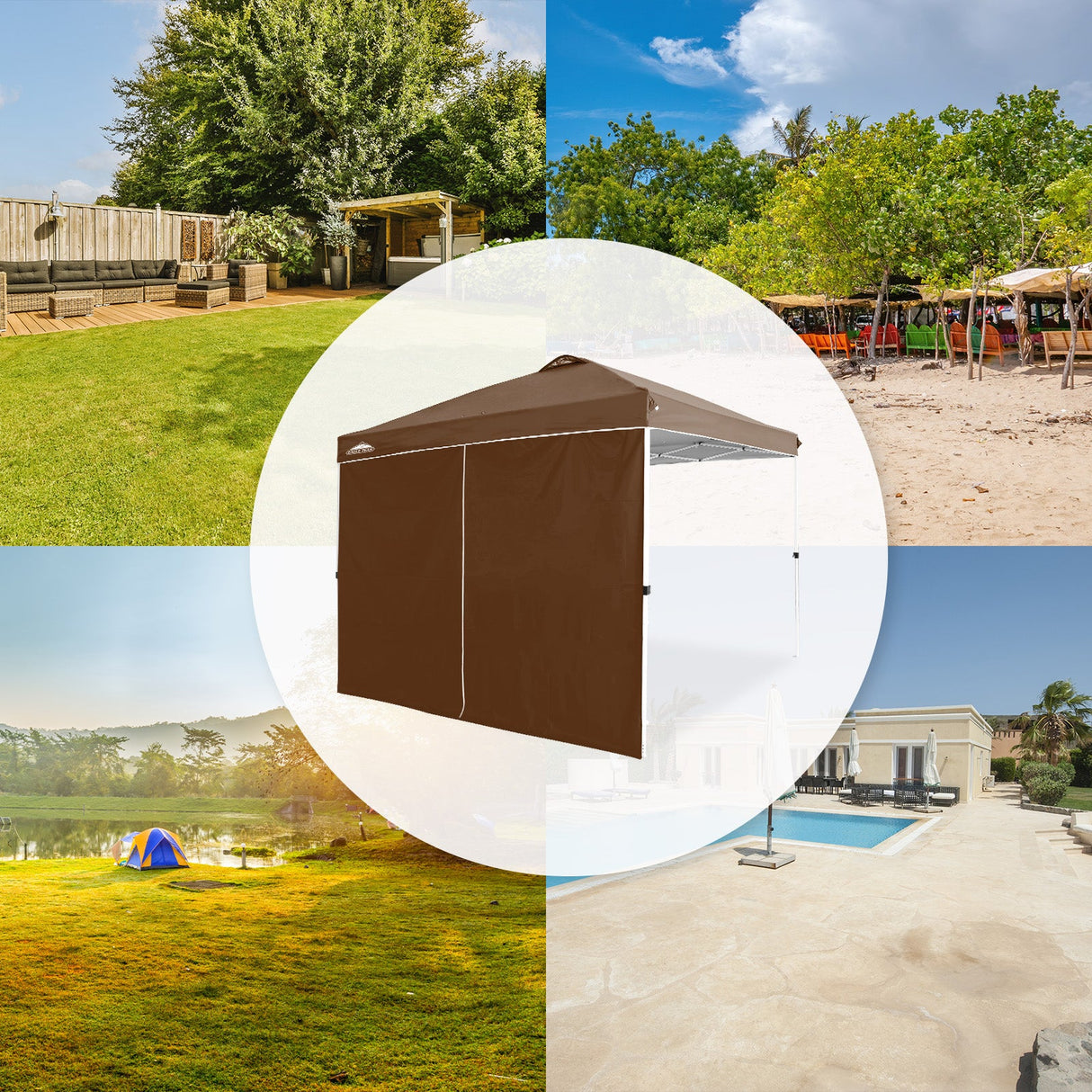 Entry Wall Panel with Zipper for 10x10 Straight Leg Canopy only, 1 Sidewall - Eagle Peak Custom Canopy Tent