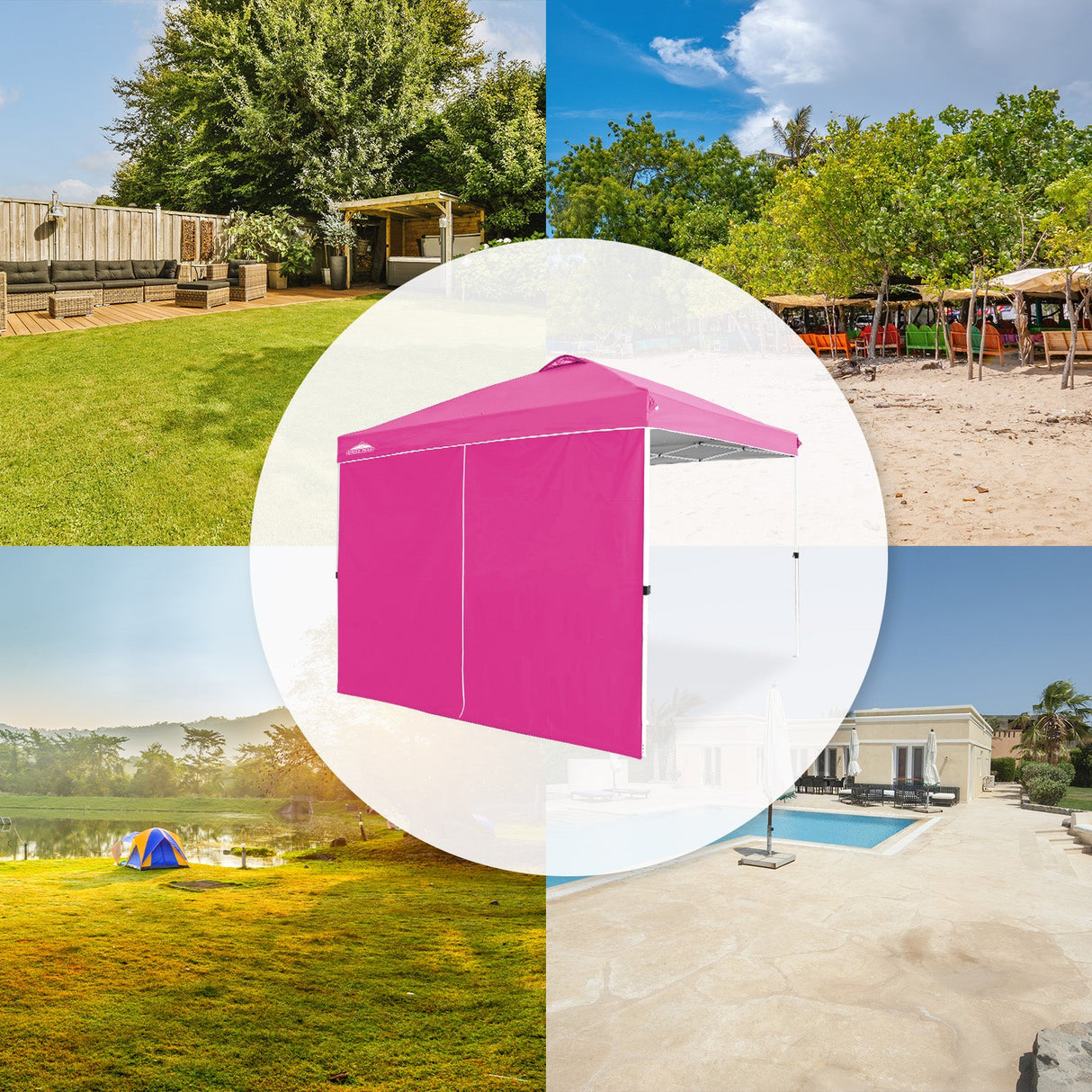 Entry Wall Panel with Zipper for 10x10 Straight Leg Canopy only, 1 Sidewall - Eagle Peak Custom Canopy Tent