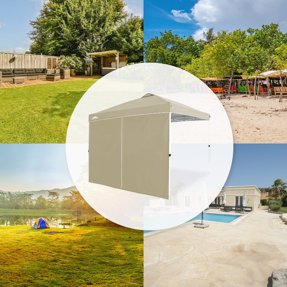 Entry Wall Panel with Zipper for 10x10 Straight Leg Canopy only, 1 Sidewall - Eagle Peak Custom Canopy Tent