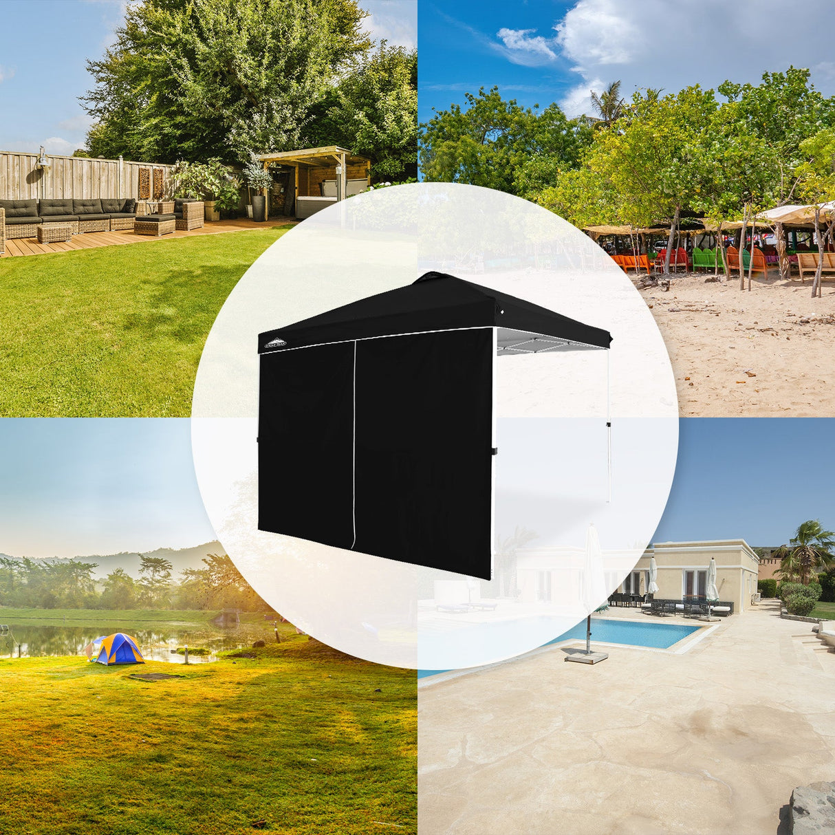 Entry Wall Panel with Zipper for 10x10 Straight Leg Canopy only, 1 Sidewall - Eagle Peak Custom Canopy Tent