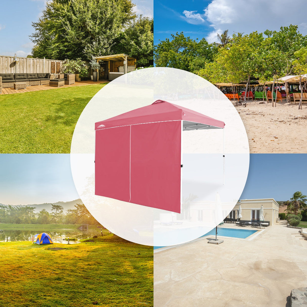 Entry Wall Panel with Zipper for 10x10 Straight Leg Canopy only, 1 Sidewall - Eagle Peak Custom Canopy Tent