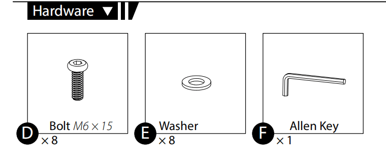 EP - FAK - B - Hardware Kit - Eagle Peak Custom Canopy Tent