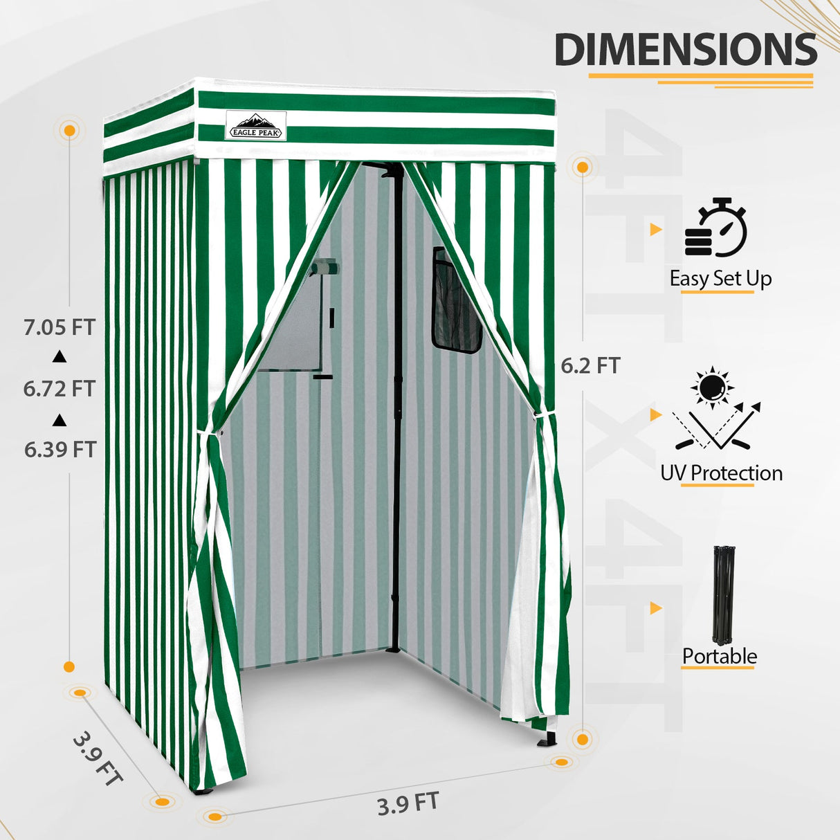 Flat Top 4x4 Pop - up Canopy Changing Room - Eagle Peak Custom Canopy Tent