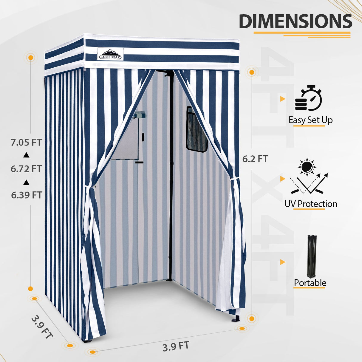Flat Top 4x4 Pop - up Canopy Changing Room - Eagle Peak Custom Canopy Tent
