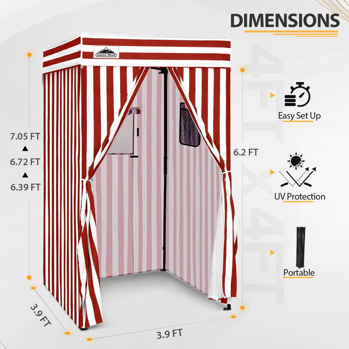 Flat Top 4x4 Pop - up Canopy Changing Room - Eagle Peak Custom Canopy Tent
