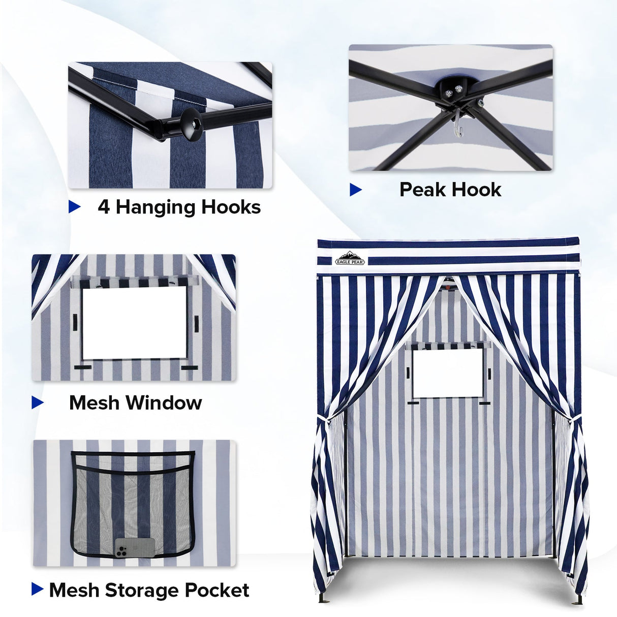 Flex Compact 5x5 Pop - up Canopy Changing Room - Eagle Peak Custom Canopy Tent