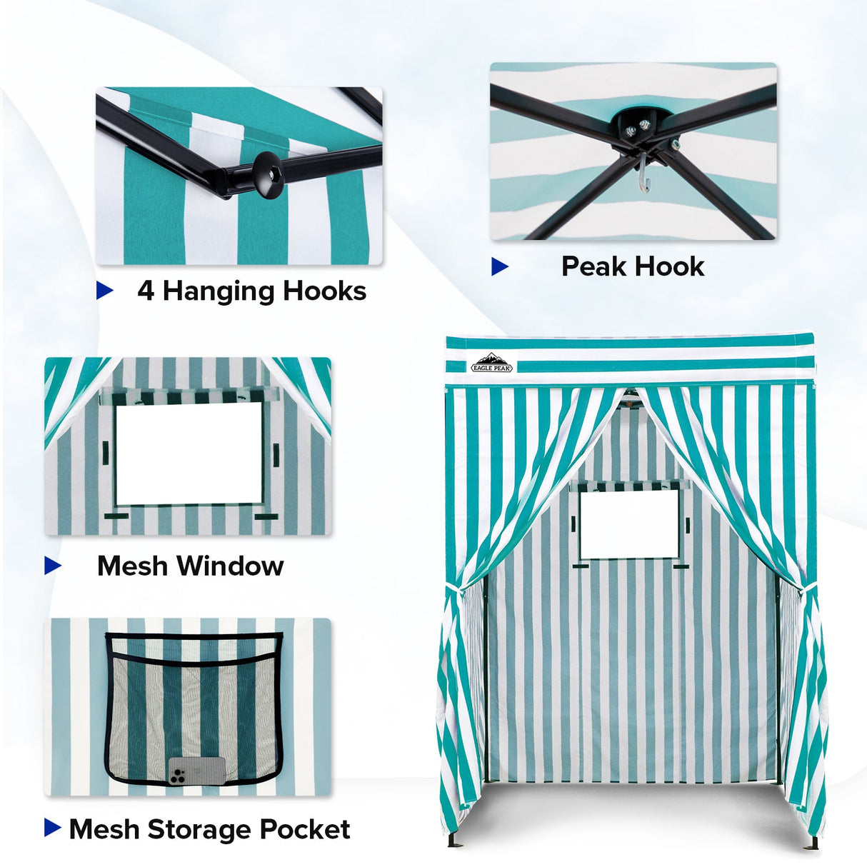 Flex Compact 5x5 Pop - up Canopy Changing Room - Eagle Peak Custom Canopy Tent