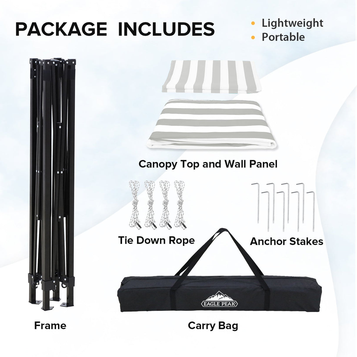 Flex Compact 5x5 Pop - up Canopy Changing Room - Eagle Peak Custom Canopy Tent