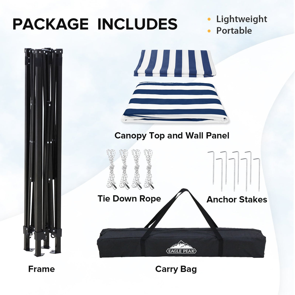 Flex Compact 5x5 Pop - up Canopy Changing Room - Eagle Peak Custom Canopy Tent