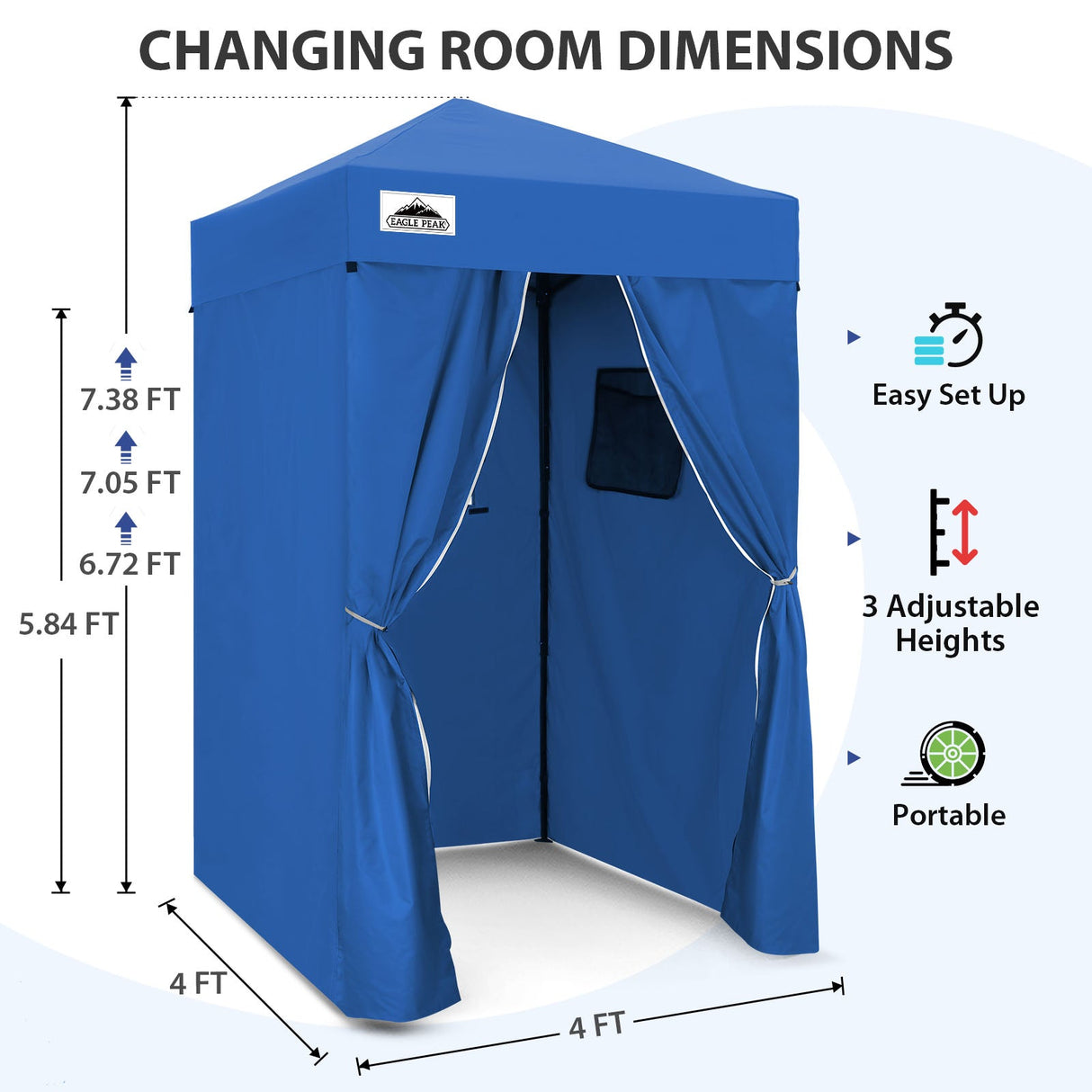 Flex Ultra Compact 4x4 Pop Up Changing Room Canopy - Eagle Peak®