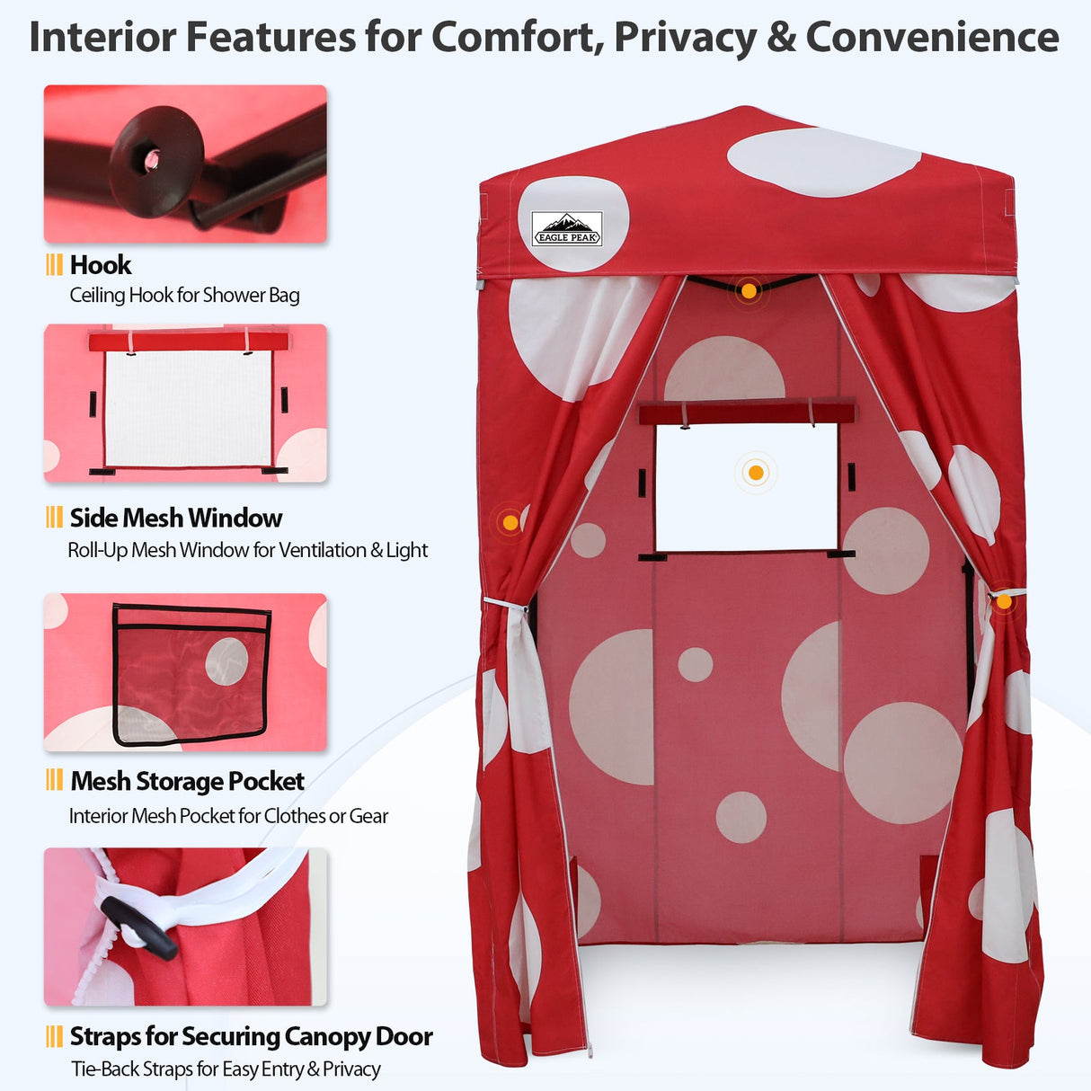 Flex Ultra Compact 4x4 Pop Up Changing Room Canopy - Eagle Peak Custom Canopy Tent