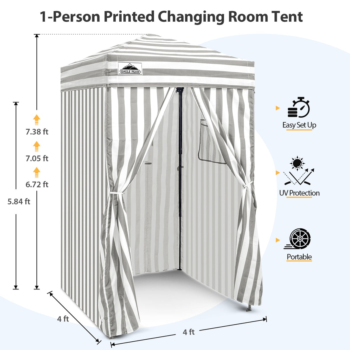 Flex Ultra Compact 4x4 Pop Up Changing Room Canopy - Eagle Peak Custom Canopy Tent