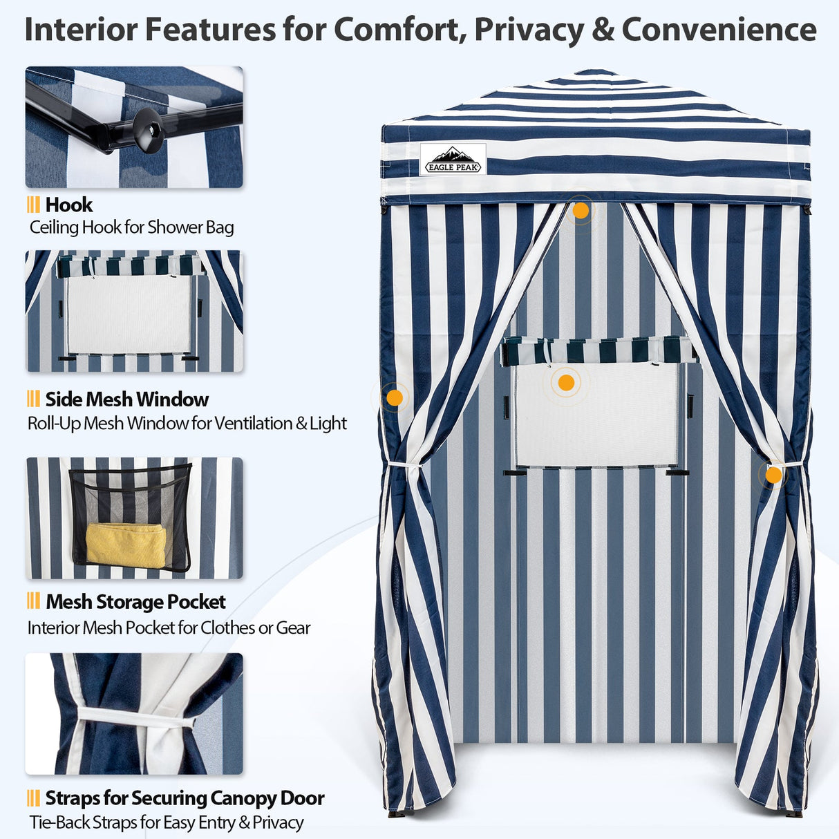 Flex Ultra Compact 4x4 Pop Up Changing Room Canopy - Eagle Peak Custom Canopy Tent