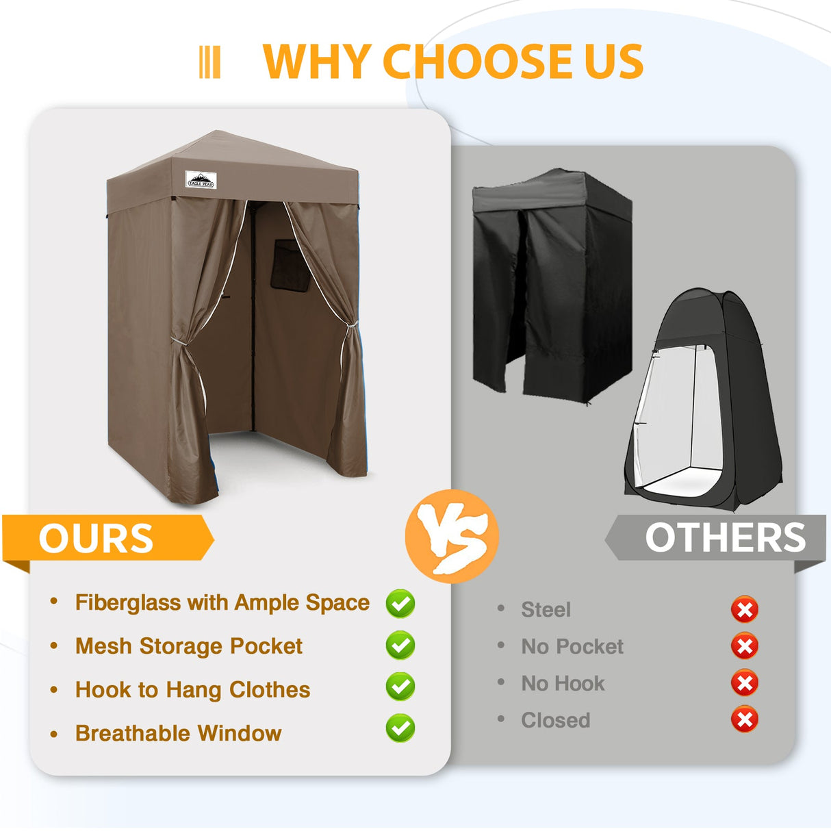 Flex Ultra Compact 4x4 Pop Up Changing Room Canopy - Eagle Peak Custom Canopy Tent