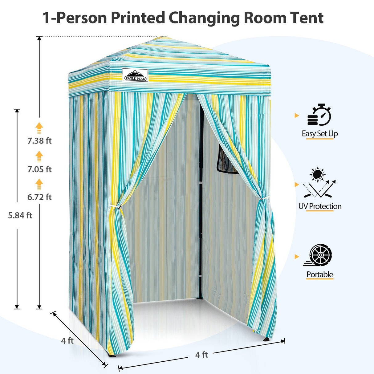 Flex Ultra Compact 4x4 Pop Up Changing Room Canopy - Eagle Peak Custom Canopy Tent