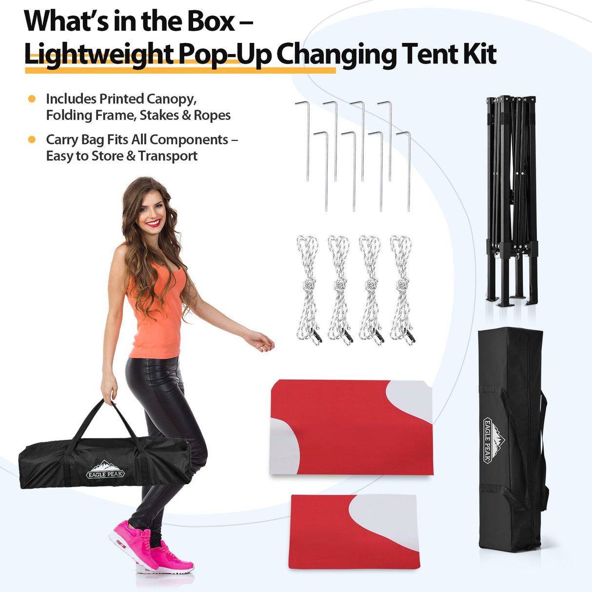 Flex Ultra Compact 4x4 Pop Up Changing Room Canopy - Eagle Peak Custom Canopy Tent