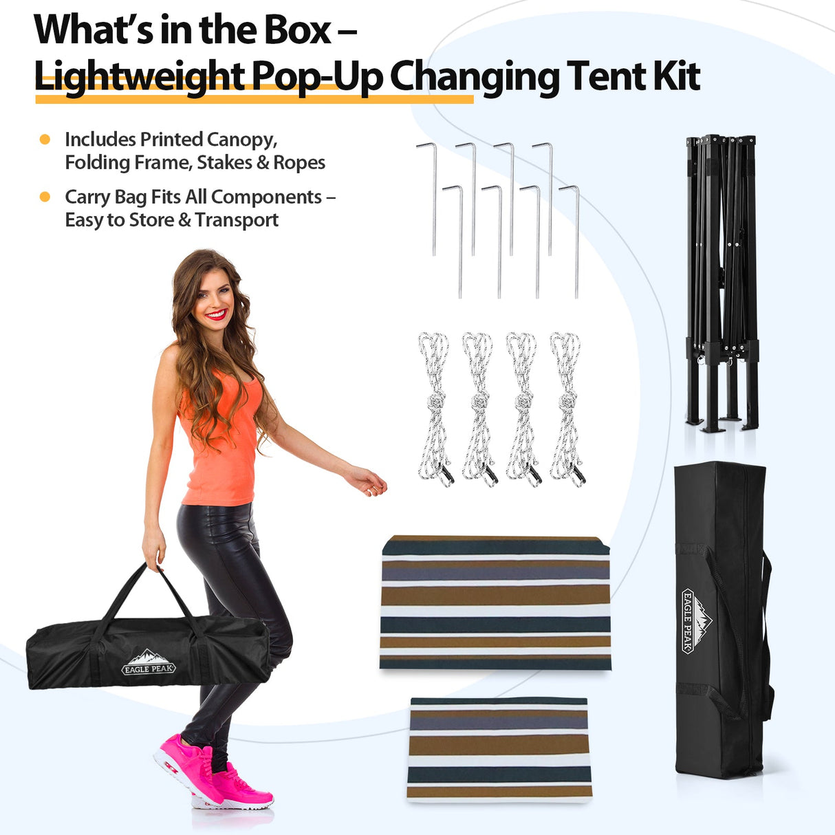 Flex Ultra Compact 4x4 Pop Up Changing Room Canopy - Eagle Peak Custom Canopy Tent