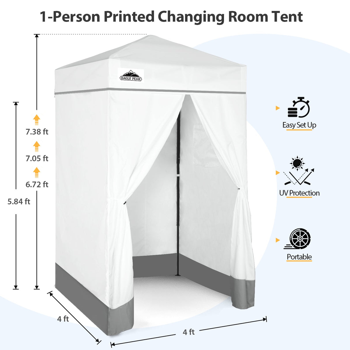Flex Ultra Compact 4x4 Pop Up Changing Room Canopy - Eagle Peak Custom Canopy Tent