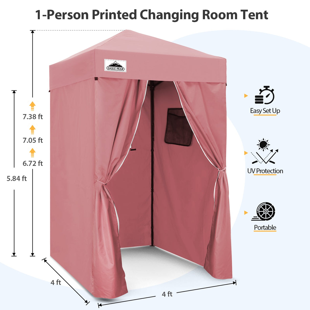 Flex Ultra Compact 4x4 Pop Up Changing Room Canopy - Eagle Peak Custom Canopy Tent