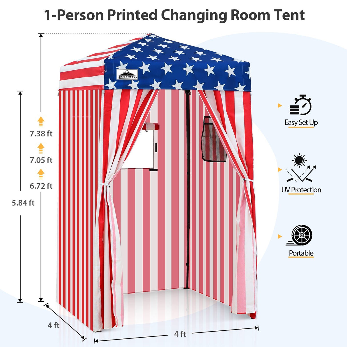 Flex Ultra Compact 4x4 Pop Up Changing Room Canopy - Eagle Peak Custom Canopy Tent