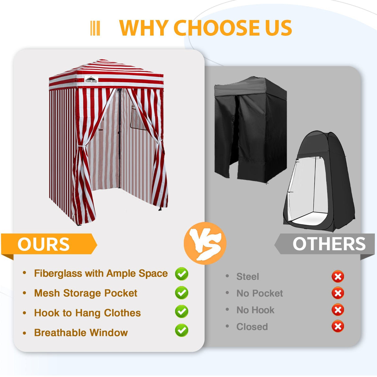 Flex Ultra Compact 4x4 Pop Up Changing Room Canopy - Eagle Peak Custom Canopy Tent