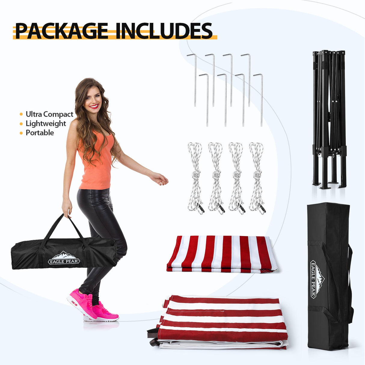 Flex Ultra Compact 4x4 Pop Up Changing Room Canopy - Eagle Peak Custom Canopy Tent