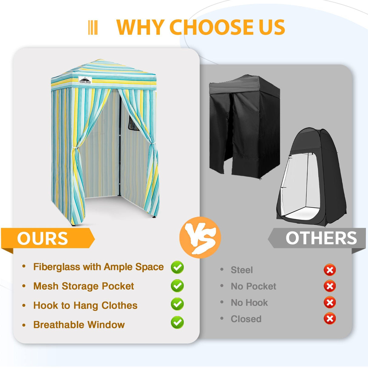 Flex Ultra Compact 4x4 Pop Up Changing Room Canopy - Eagle Peak Custom Canopy Tent
