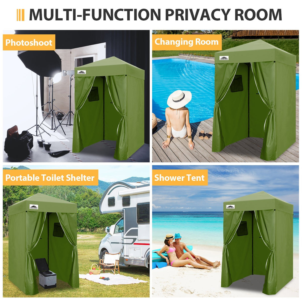Flex Ultra Compact 4x4 Pop Up Changing Room Canopy - Eagle Peak Custom Canopy Tent