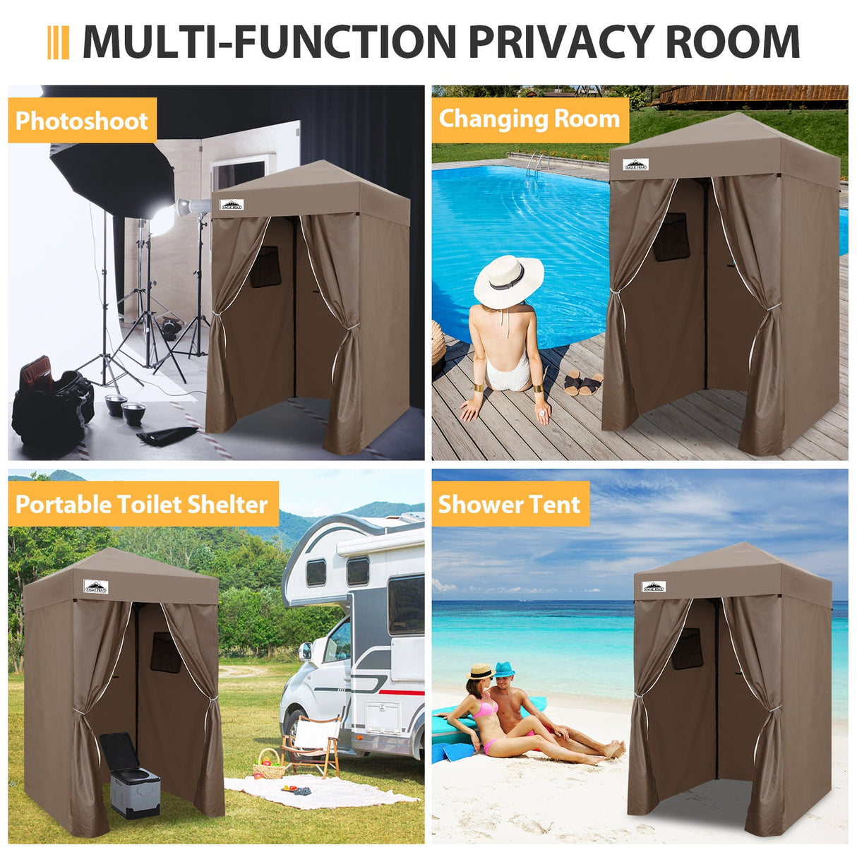Flex Ultra Compact 4x4 Pop Up Changing Room Canopy - Eagle Peak Custom Canopy Tent