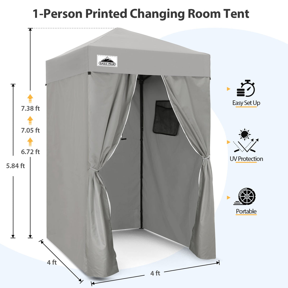 Flex Ultra Compact 4x4 Pop Up Changing Room Canopy - Eagle Peak Custom Canopy Tent