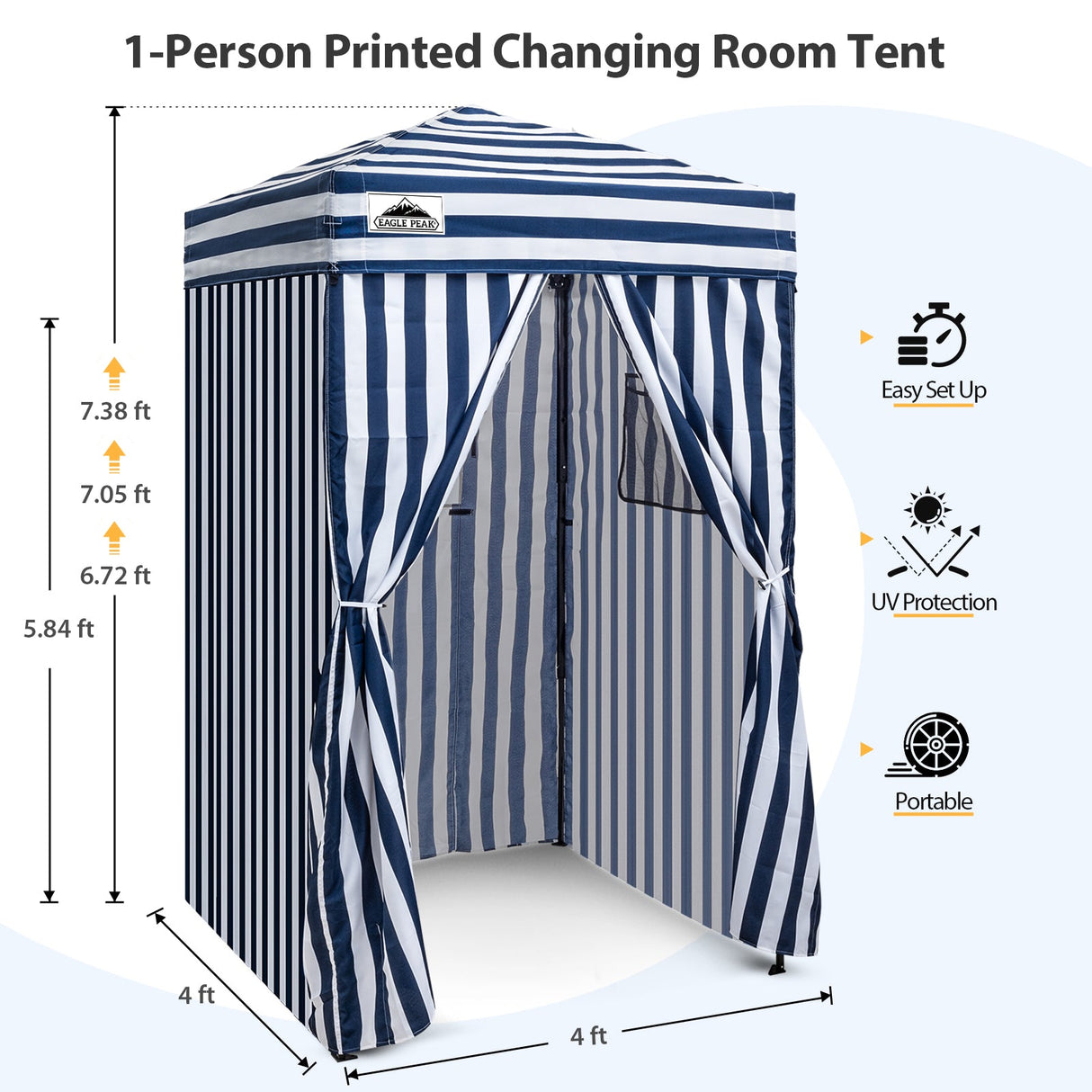 Flex Ultra Compact 4x4 Pop Up Changing Room Canopy - Eagle Peak Custom Canopy Tent
