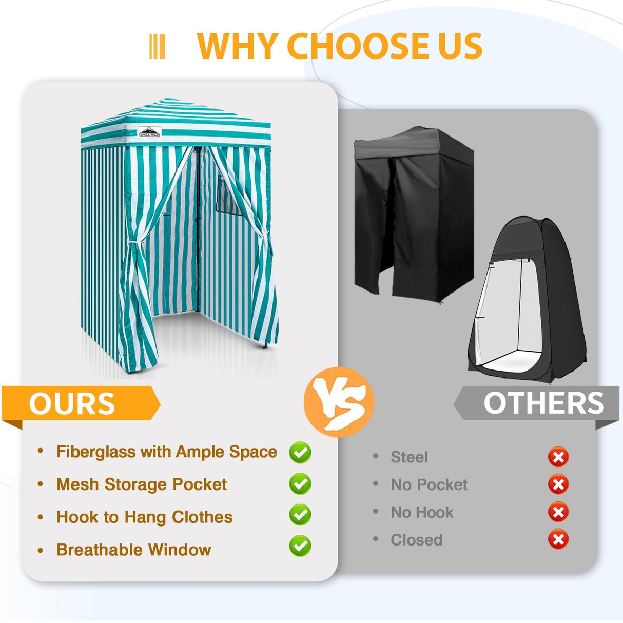 Flex Ultra Compact 4x4 Pop Up Changing Room Canopy - Eagle Peak Custom Canopy Tent