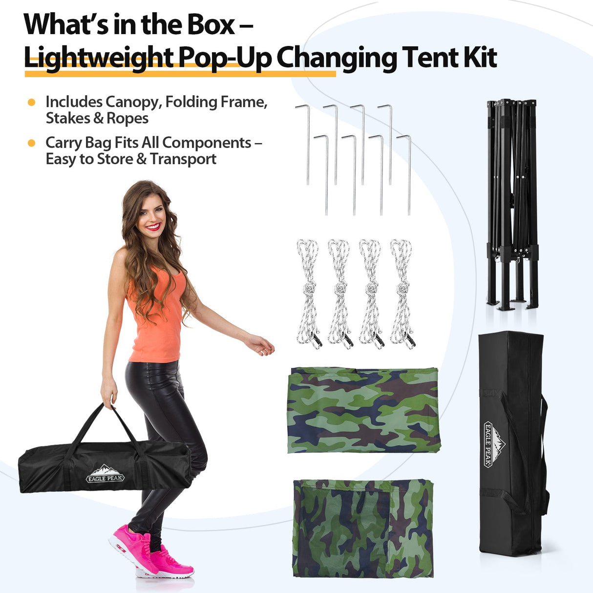 Flex Ultra Compact 4x4 Pop Up Changing Room Canopy - Eagle Peak Custom Canopy Tent