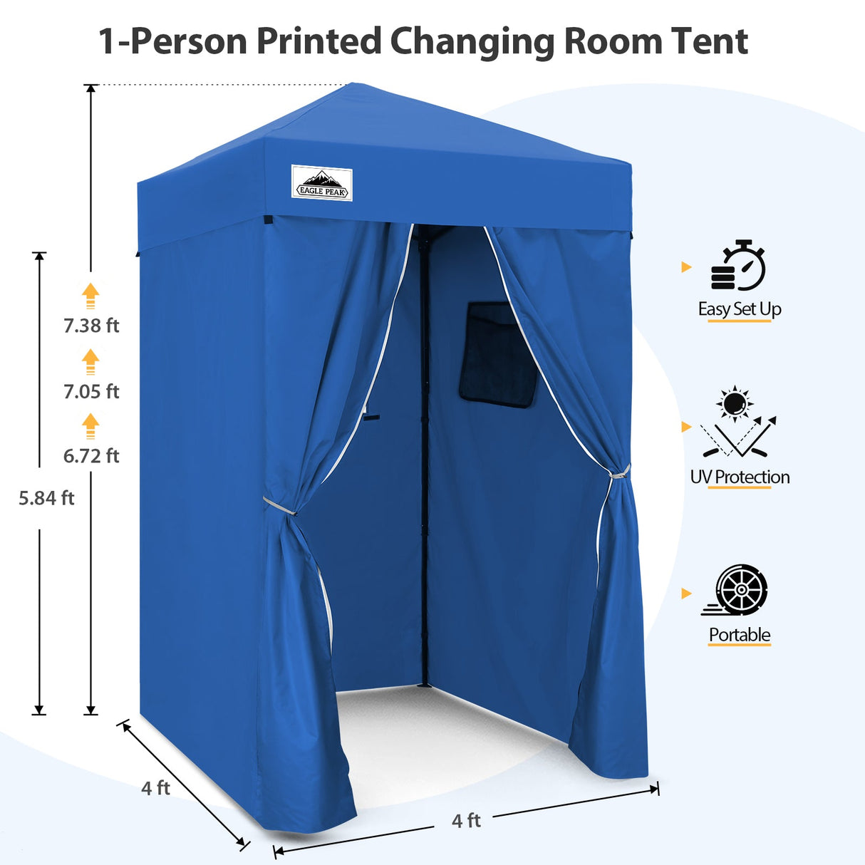 Flex Ultra Compact 4x4 Pop Up Changing Room Canopy - Eagle Peak Custom Canopy Tent