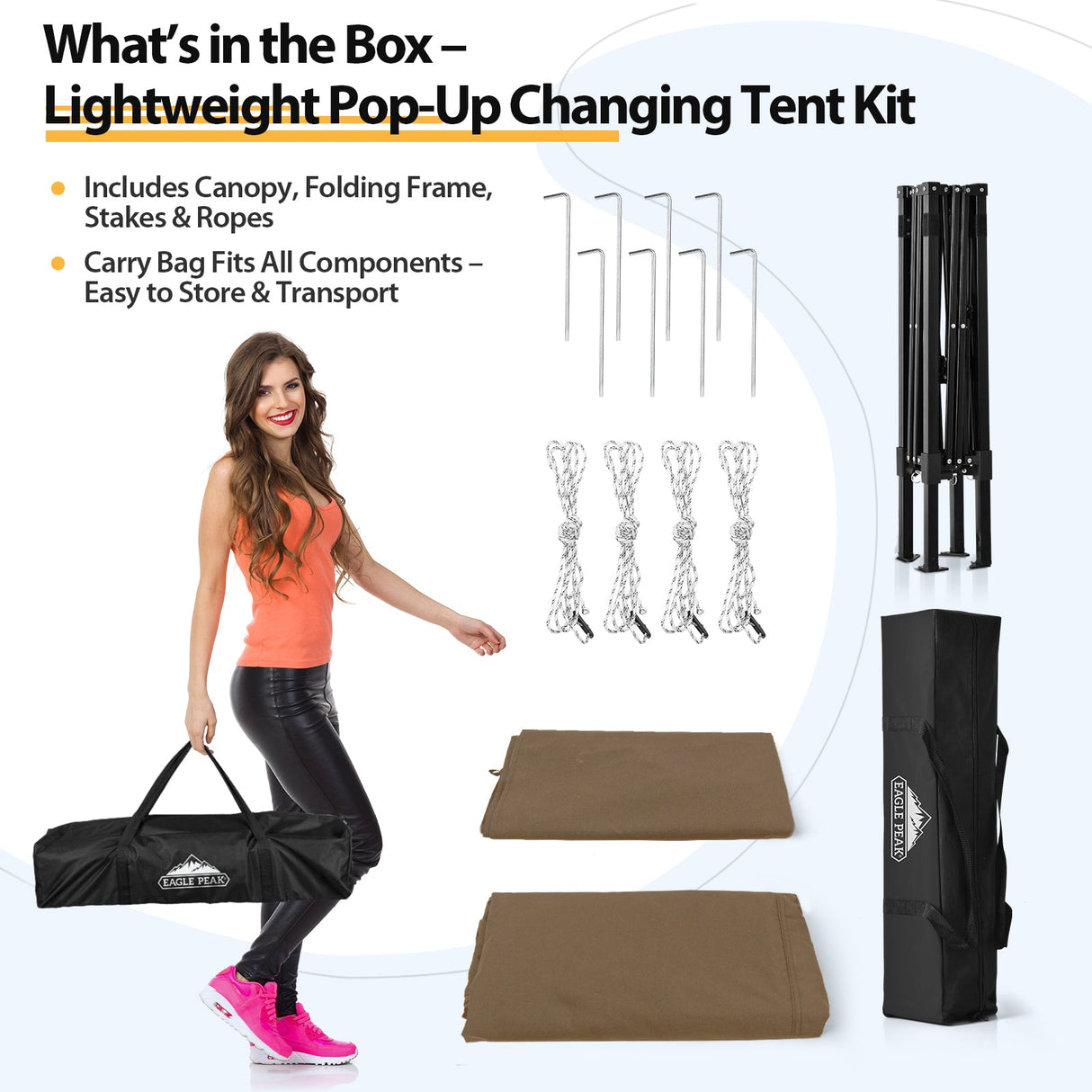 Flex Ultra Compact 4x4 Pop Up Changing Room Canopy - Eagle Peak Custom Canopy Tent